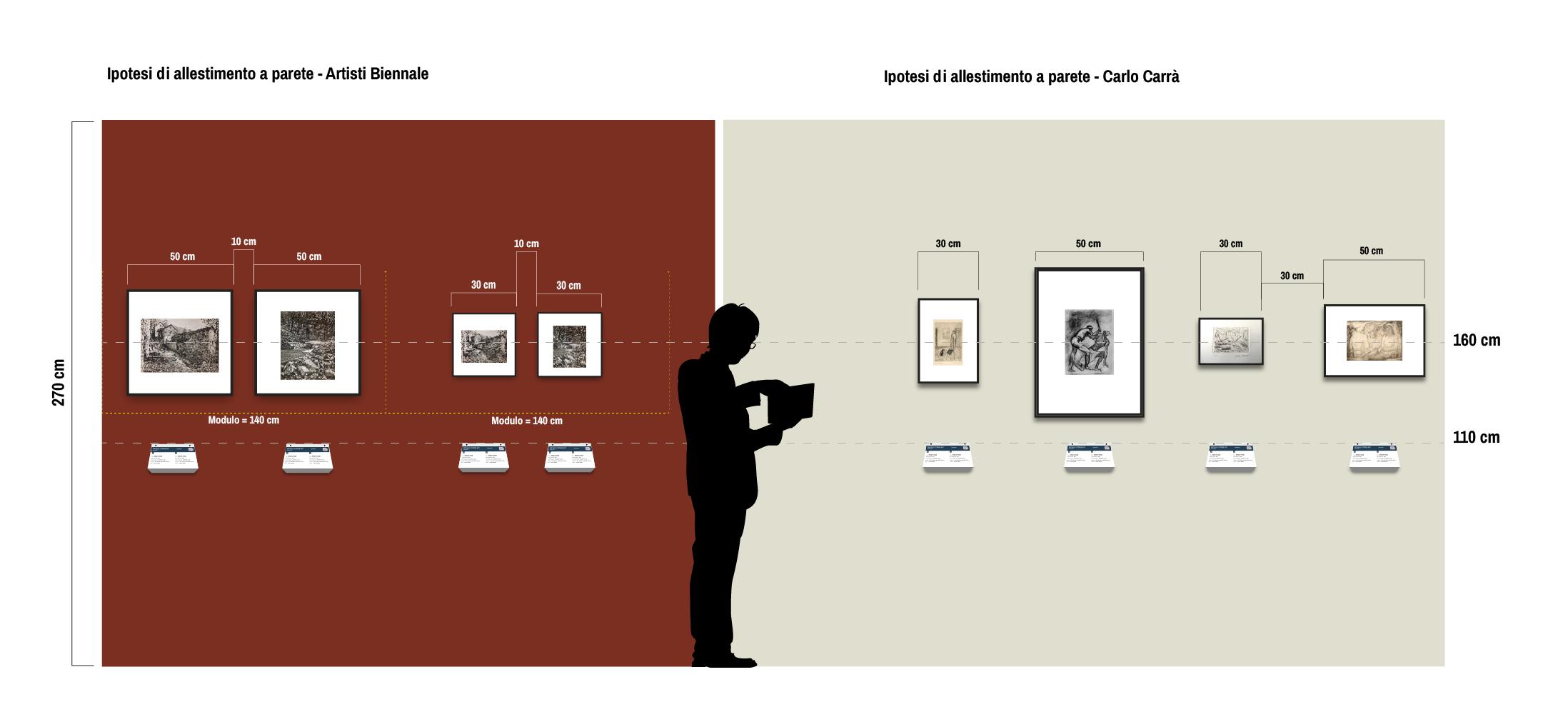 Tavola d'insieme dell'allestimento della XI Biennale