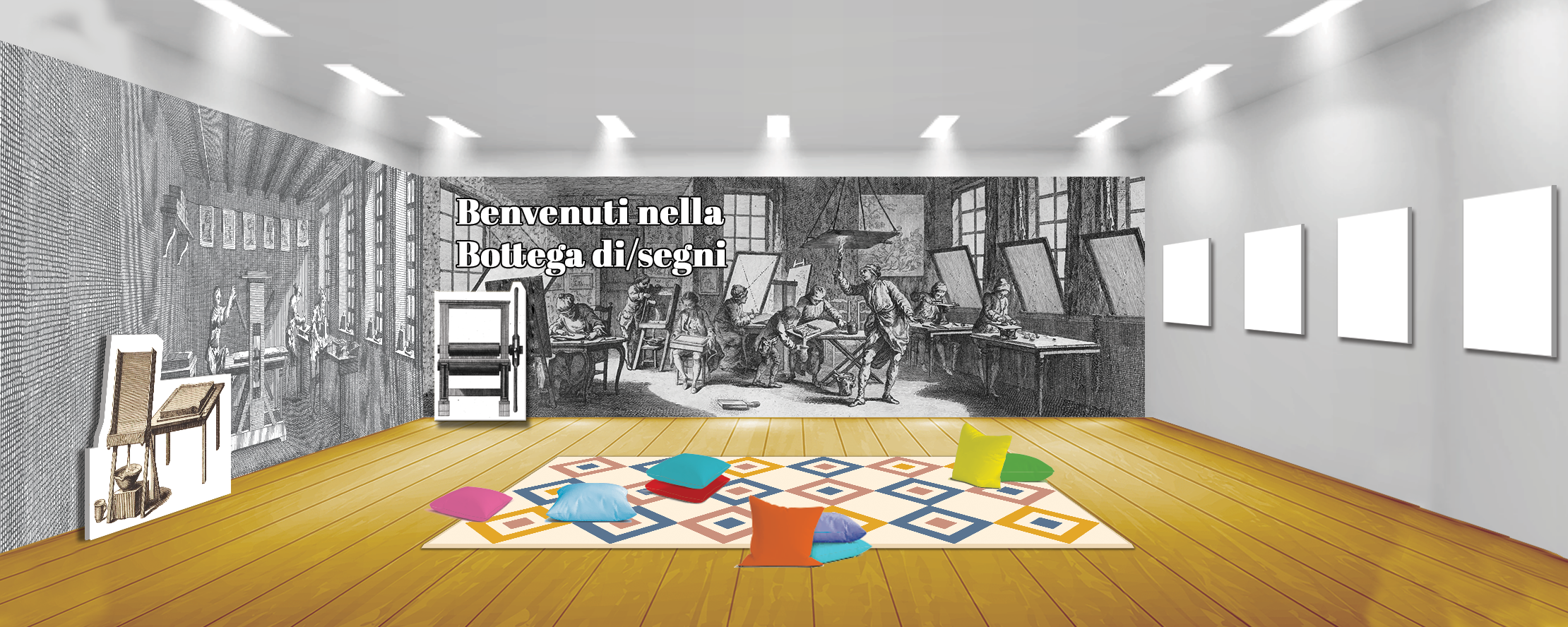 L'allestimento della XI Biennale dell'Incisione